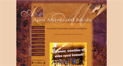 Desktop Screenshot of muveszeti.aporisk.hu
